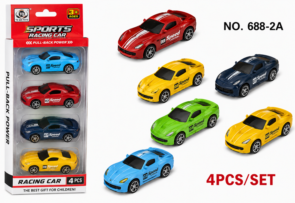 3 PCS Pull-Back Sports Racing Car Set – High-Performance Friction-Powered Die-Cast Style Vehicles with Smooth Wheels and Display Gift Box for Kids Age 3+