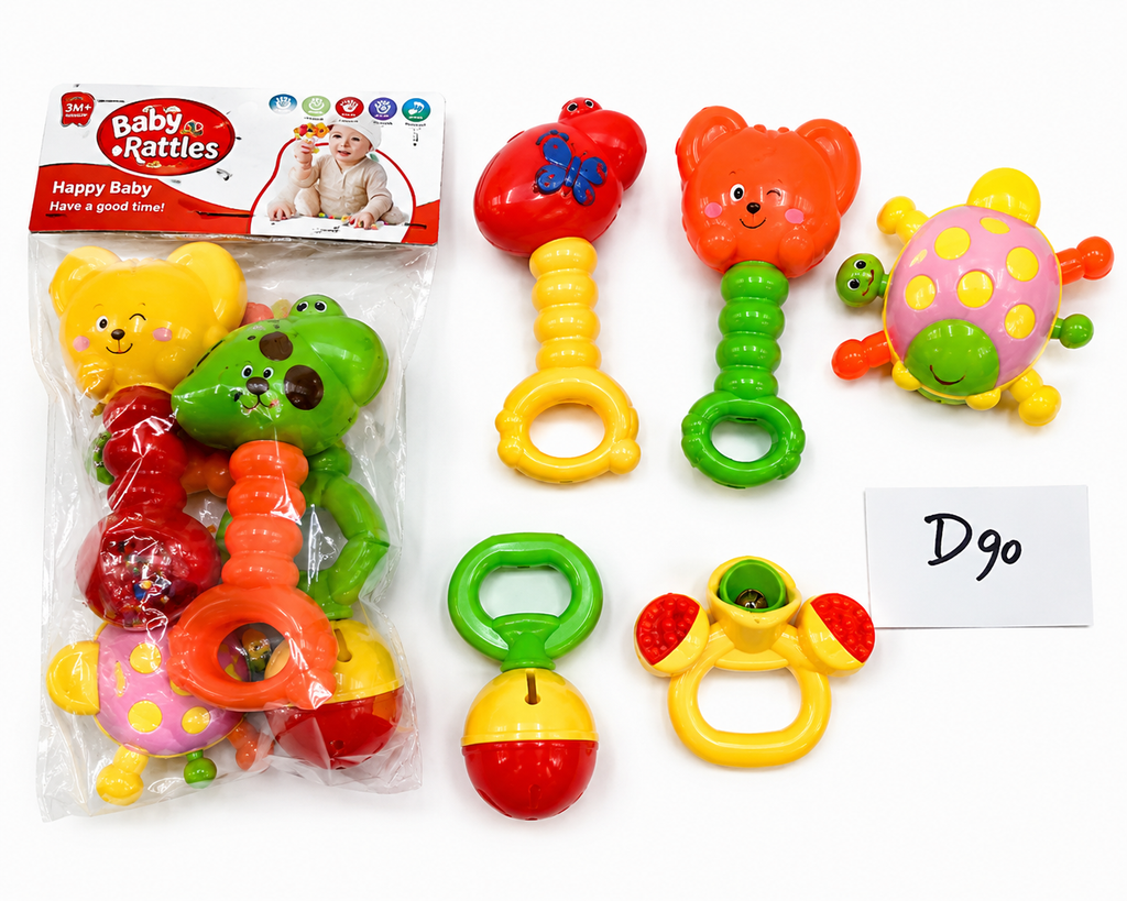 Colorful Baby Rattles Toy Set – Fun Sensory & Interactive Play Toys for Infants
