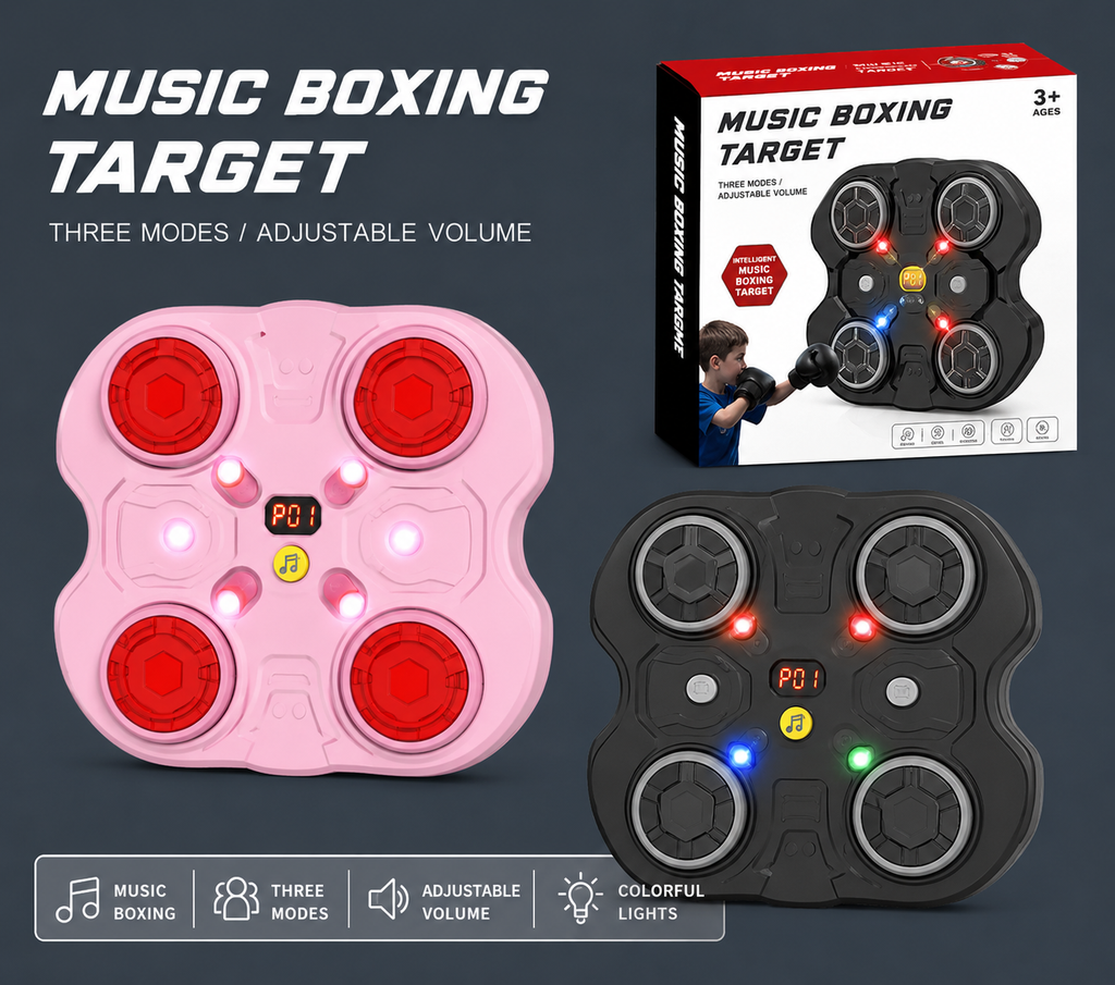 Music Boxing Target for Kids – Interactive LED Punching Machine with Music & Lights
