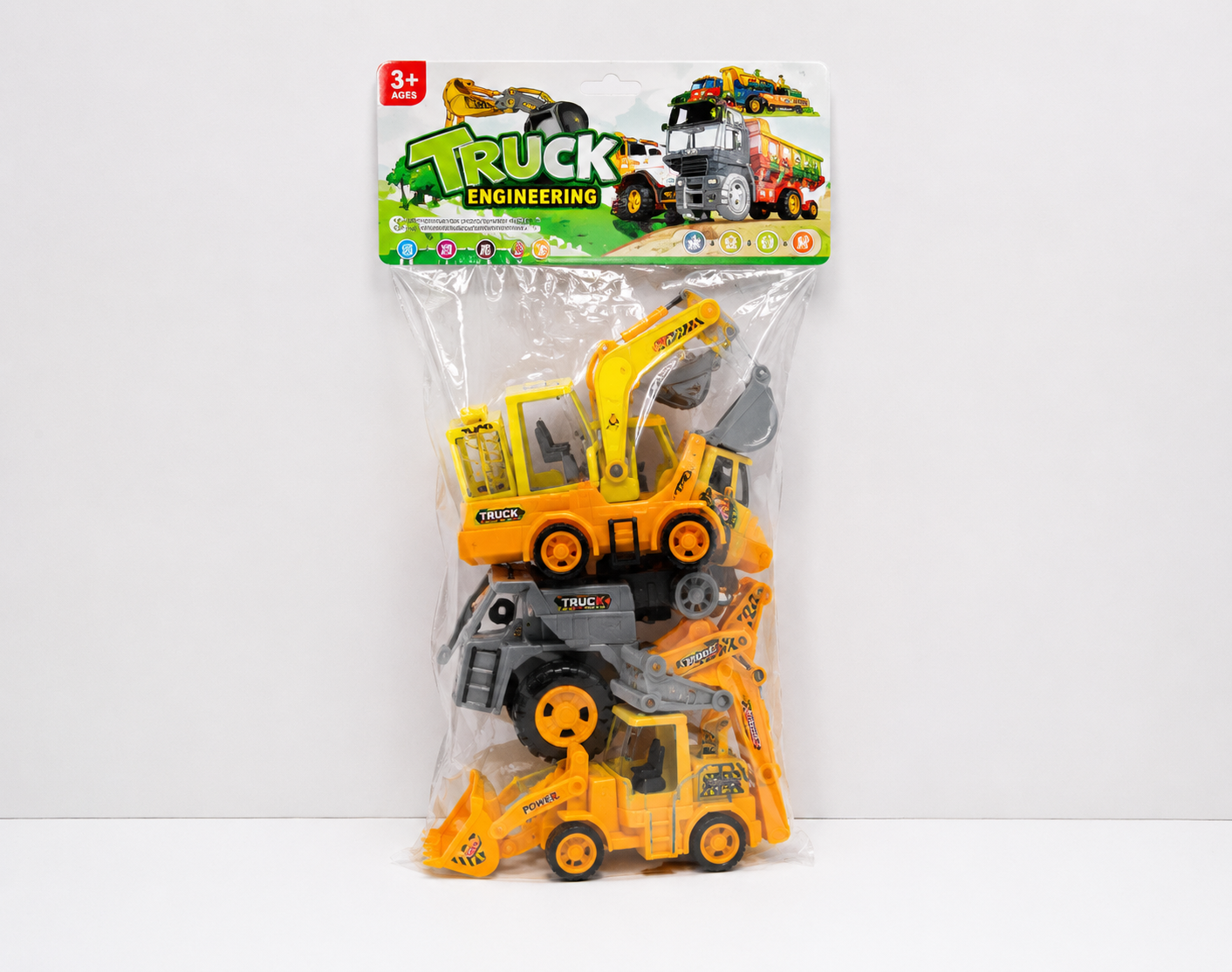 Truck Engineering Construction Vehicle Toy Set – Excavator & Loader Toys for Kids
