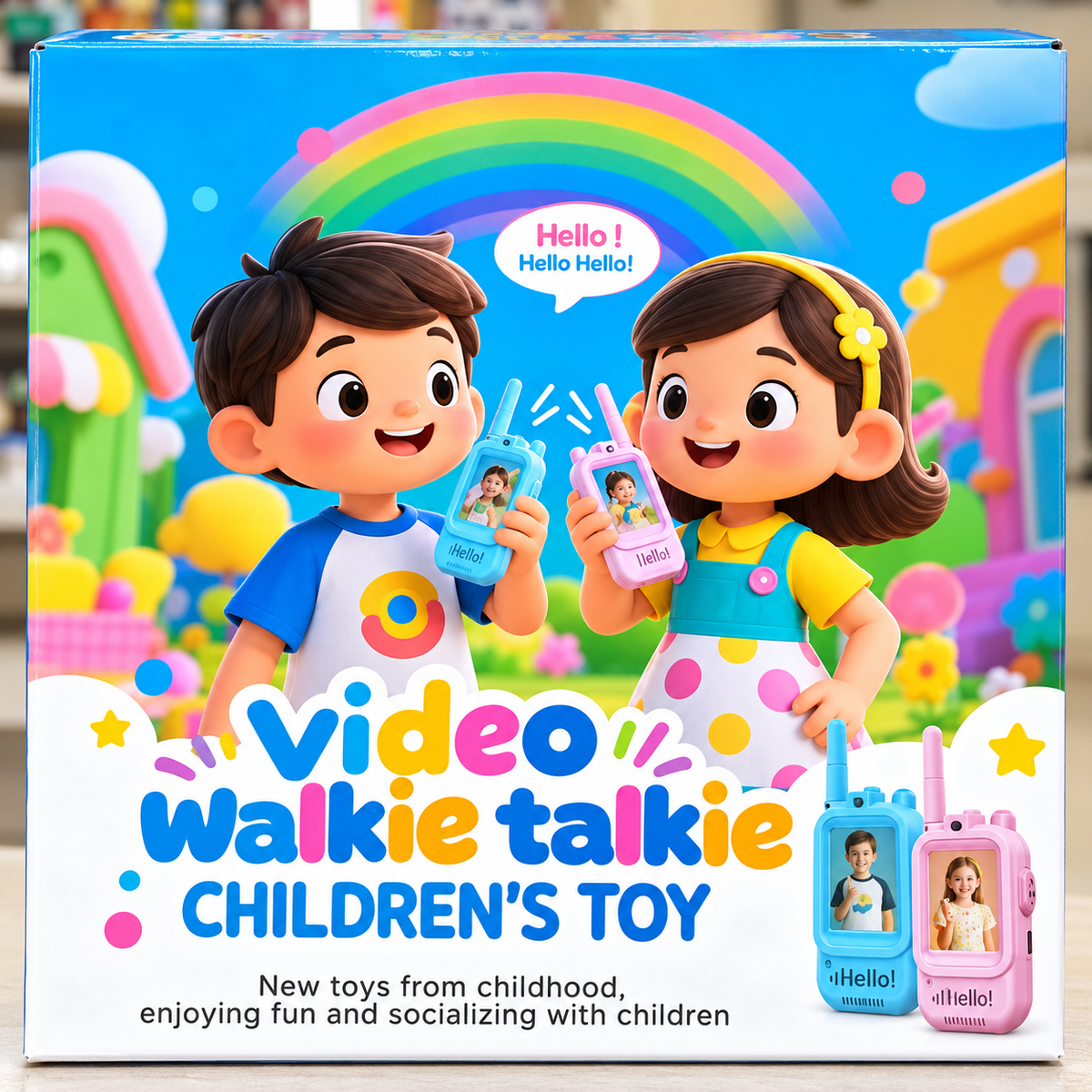 Video Walkie Talkie for Kids – 2-Way Video Calling Toy with Camera, Clear Sound & Long Range Communication