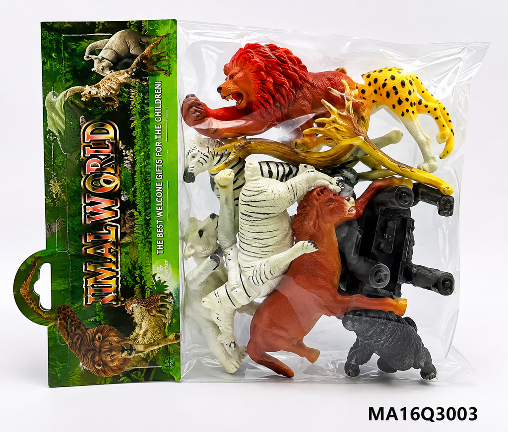 Wild Animal Figures Play Set for Kids – Jungle Animal Toy Collection