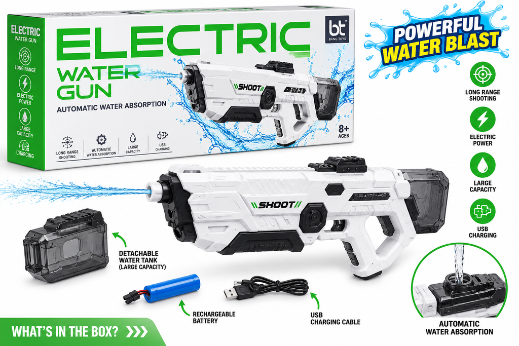 XP5 Electric Water Gun – Rechargeable Outdoor Water Blaster for Kids