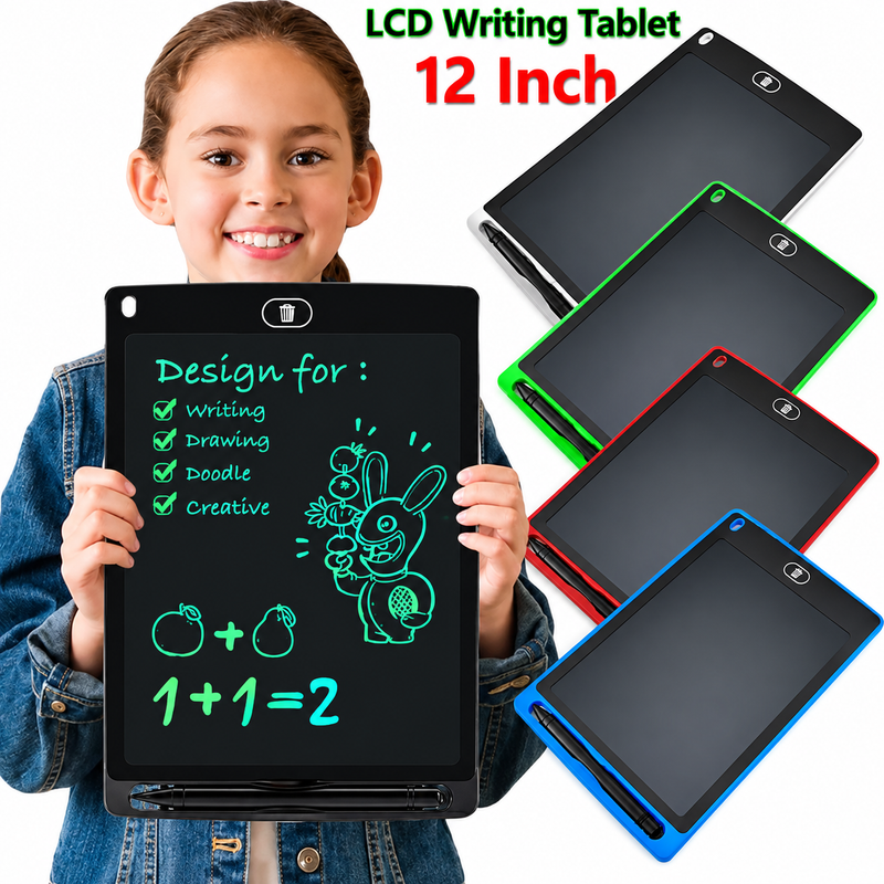 🖊️ 12 Inch LCD Writing Tablet – Colorful Electronic Writing Pad