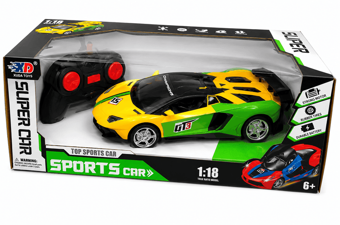 Xuda Toys GT3 Super Car – 1:18 Scale Top Sports RC Radio Control Racing Car with Strong Motor for Kids (6+ Years)