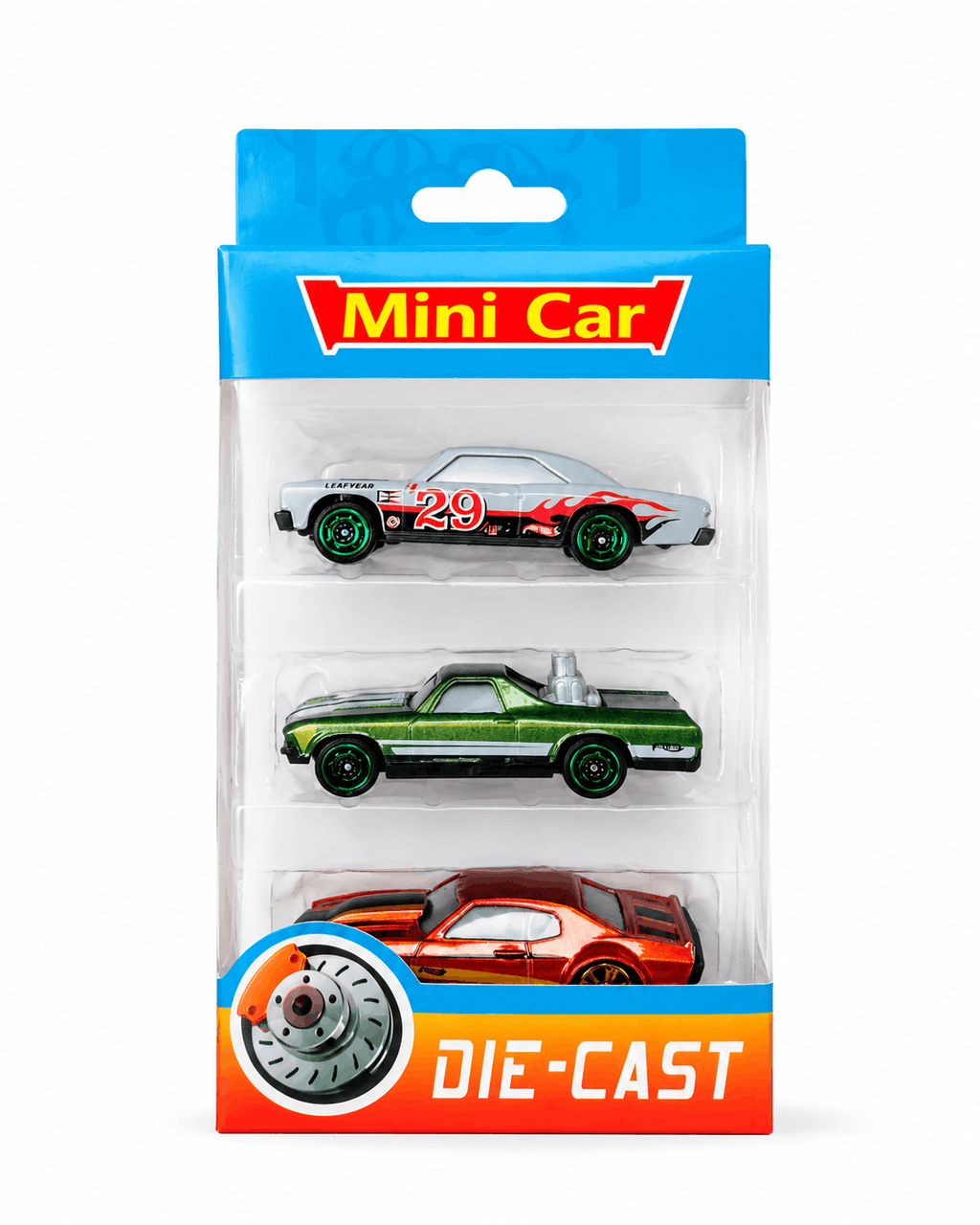Mini Car Die-Cast 3-Piece Toy Vehicle Set – Assorted Racing Cars and Pickup Truck Gift Pack for Kids