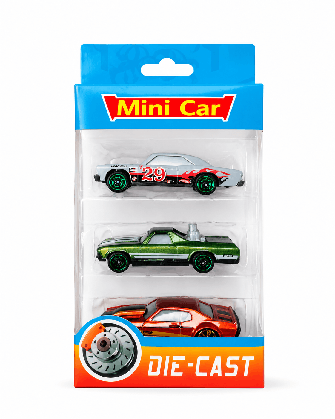 Mini Car Die-Cast 3-Piece Toy Vehicle Set – Assorted Racing Cars and Pickup Truck Gift Pack for Kids