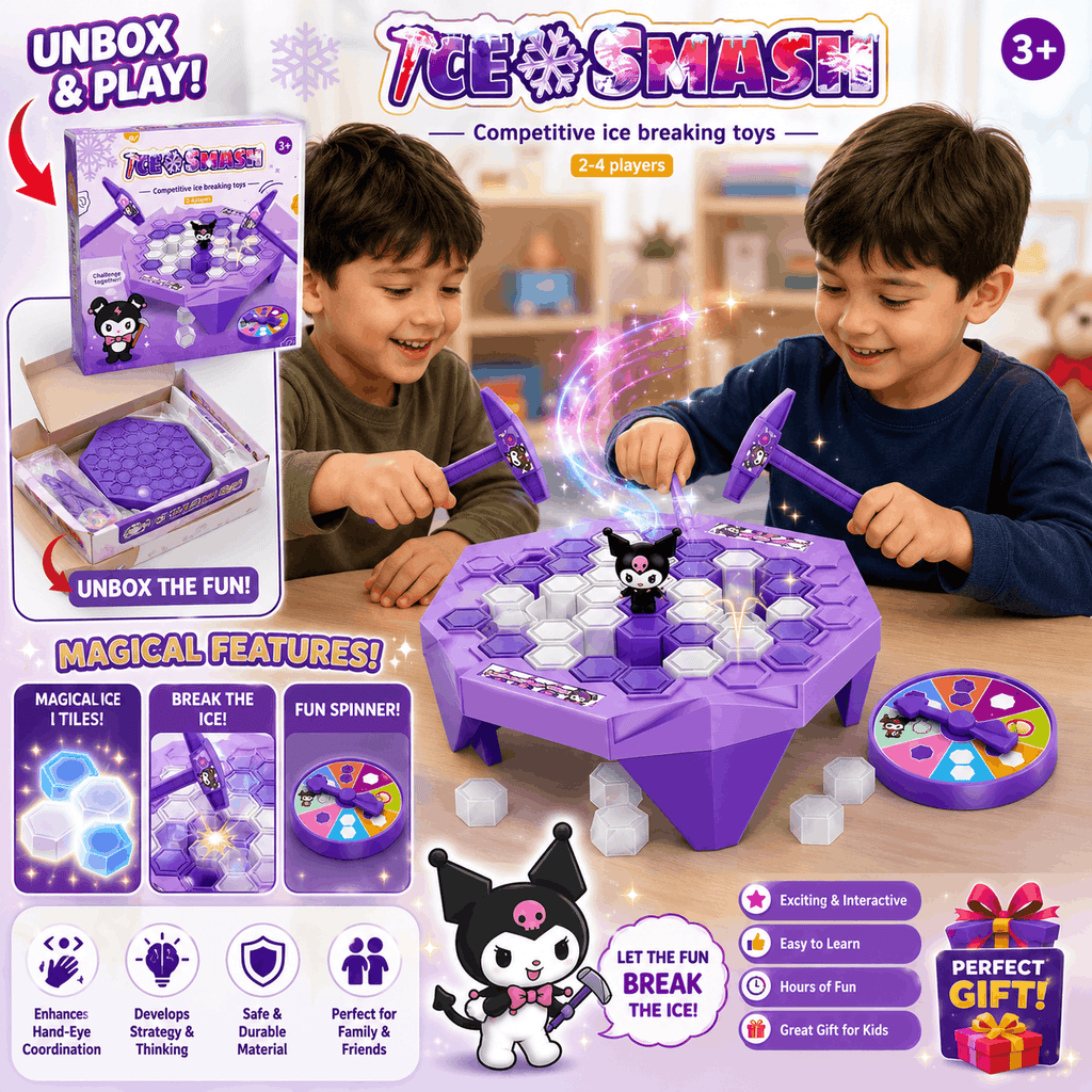 Ice Smash Competitive Ice Breaking Toy - Interactive Tabletop Game for Kids