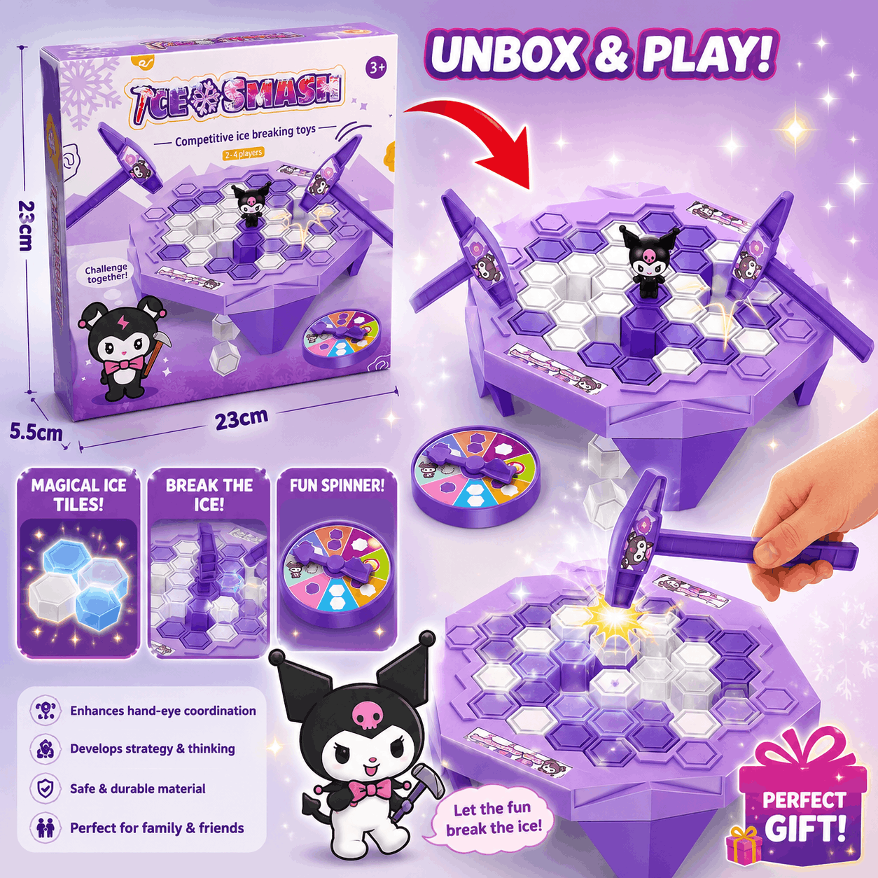 Ice Smash Competitive Ice Breaking Toy - Interactive Tabletop Game for Kids