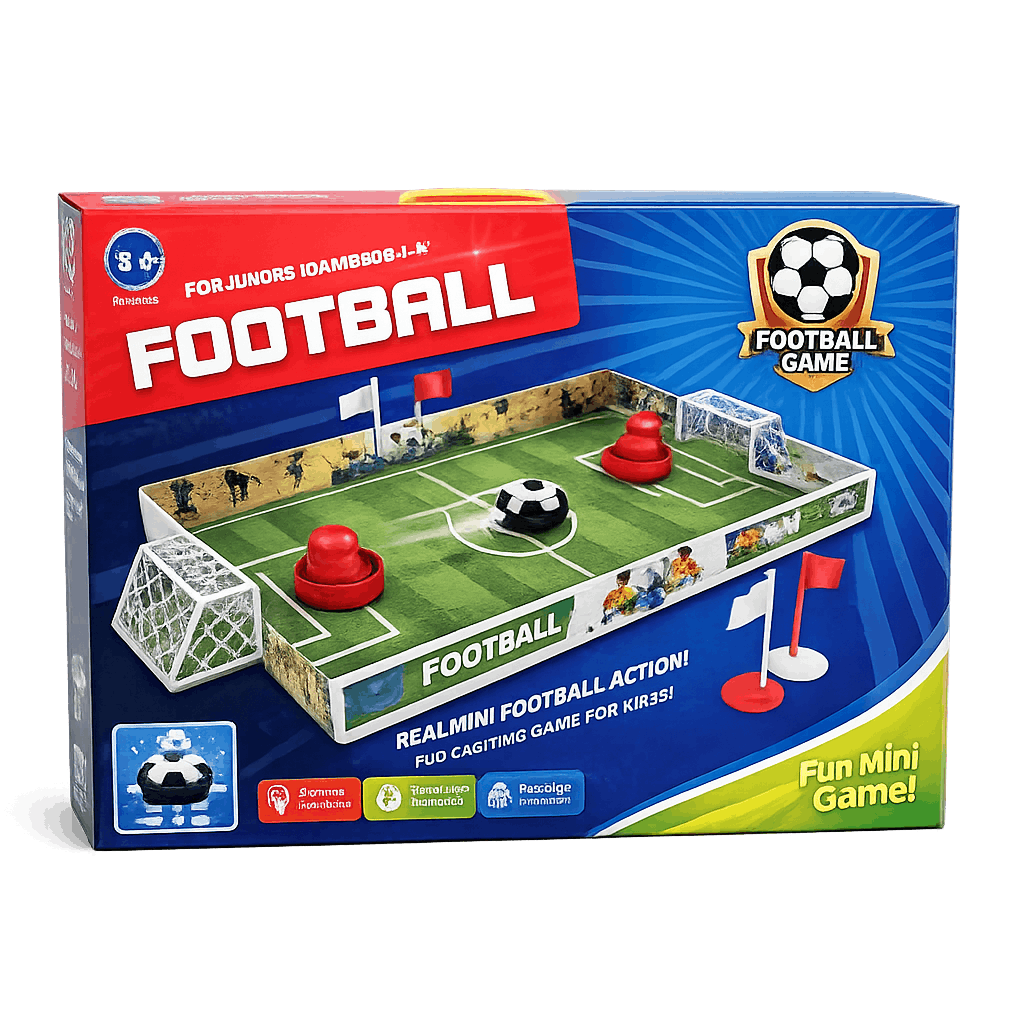 Tabletop Football Game – Mini Air Hockey Style Soccer Table Board Game with Goals, Strikers, and Real Action for Kids