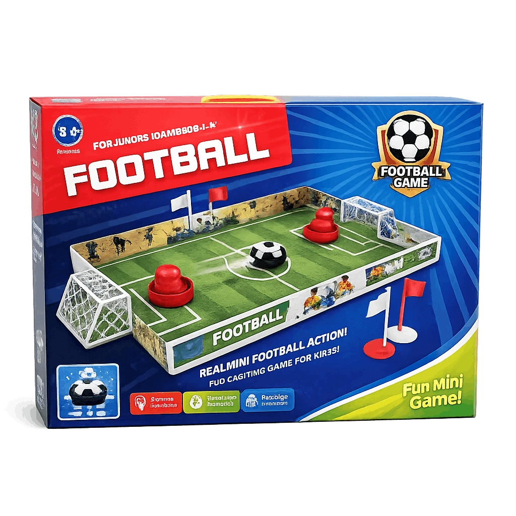 Tabletop Football Game – Mini Air Hockey Style Soccer Table Board Game with Goals, Strikers, and Real Action for Kids