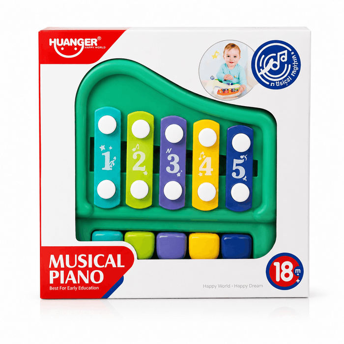 Huanger Musical Piano – Early Education Educational Xylophone & Piano Toy with Numbers and Colors for Toddlers (18+ Months)