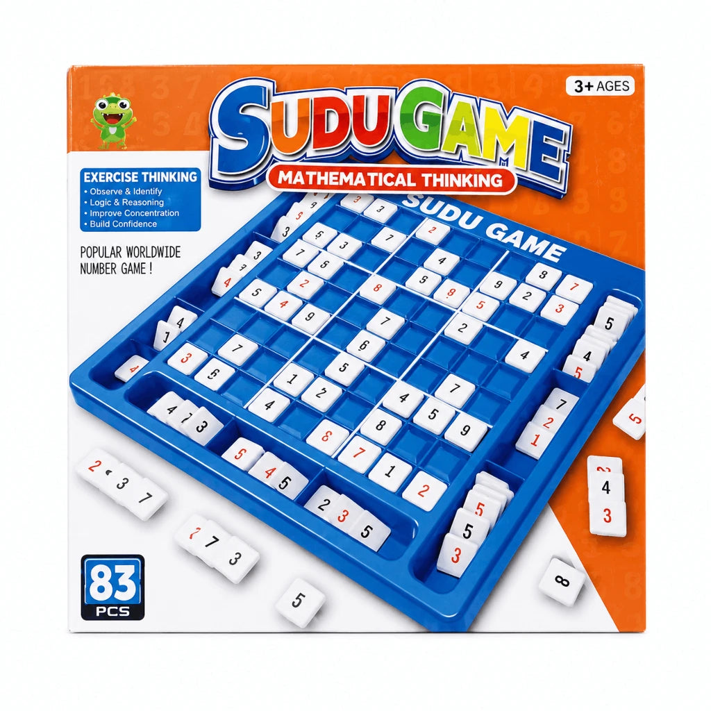 Sudu Game Mathematical Thinking – 83-Piece Educational Number Puzzle and Brain Teaser Board Game for Kids (3+ Years)
