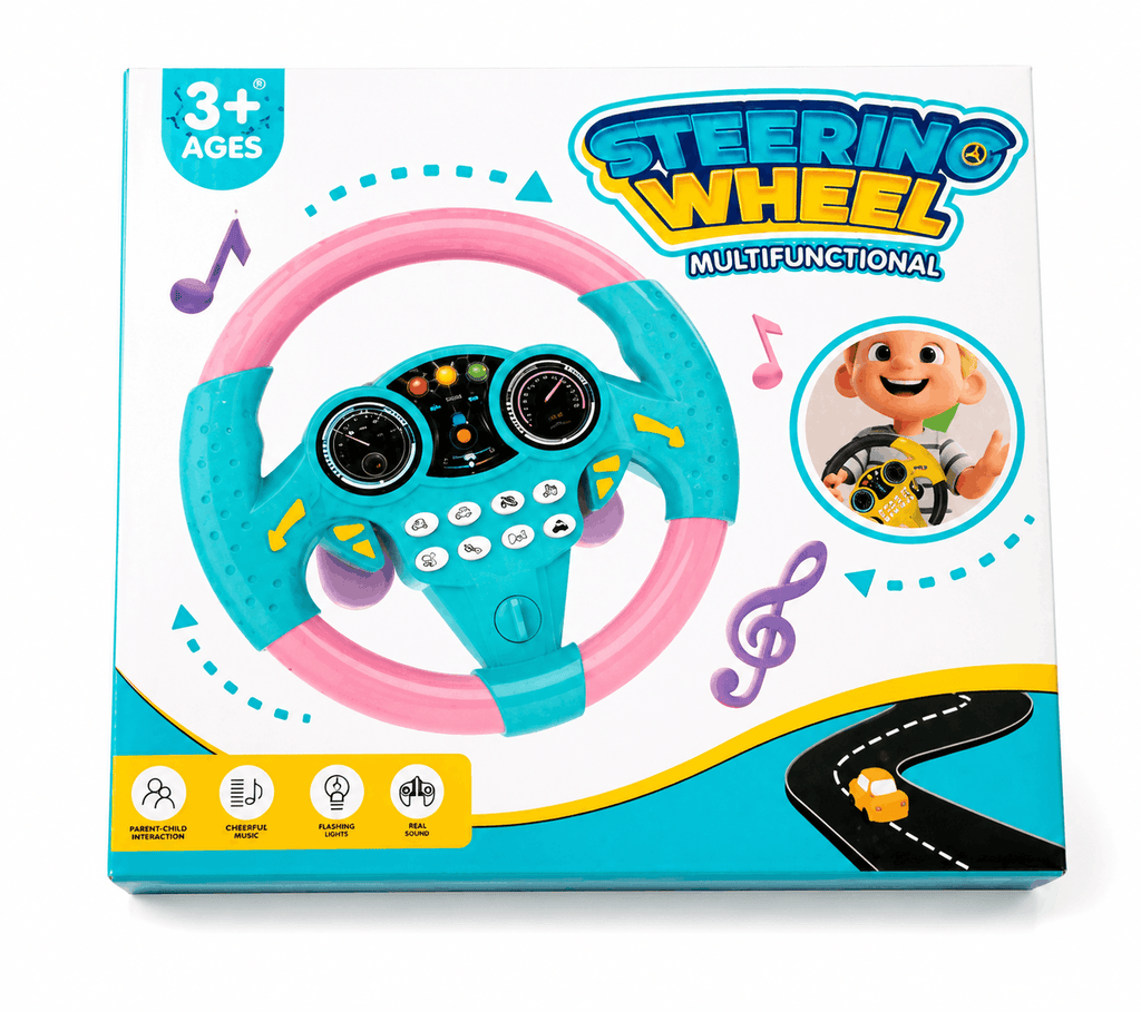 Steering Wheel Multifunctional - Interactive Driving Toy with Lights and Sound