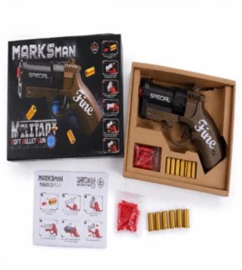 Marksman Military Soft Bullet Gun - Special Edition Toy Blaster with Shell Ejection and Foam Darts
