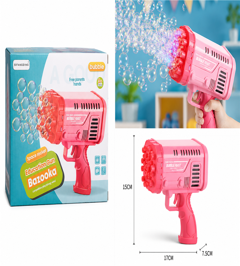 Bubble Bazooka Gun Blaster Toy