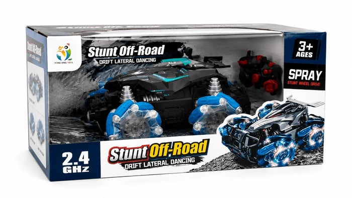 Yong Xing Toys Stunt Off-Road RC Car – 2.4 GHz Drift Lateral Dancing Remote Control Car with Spray and Stunt Wheel Drive (3+ Years)