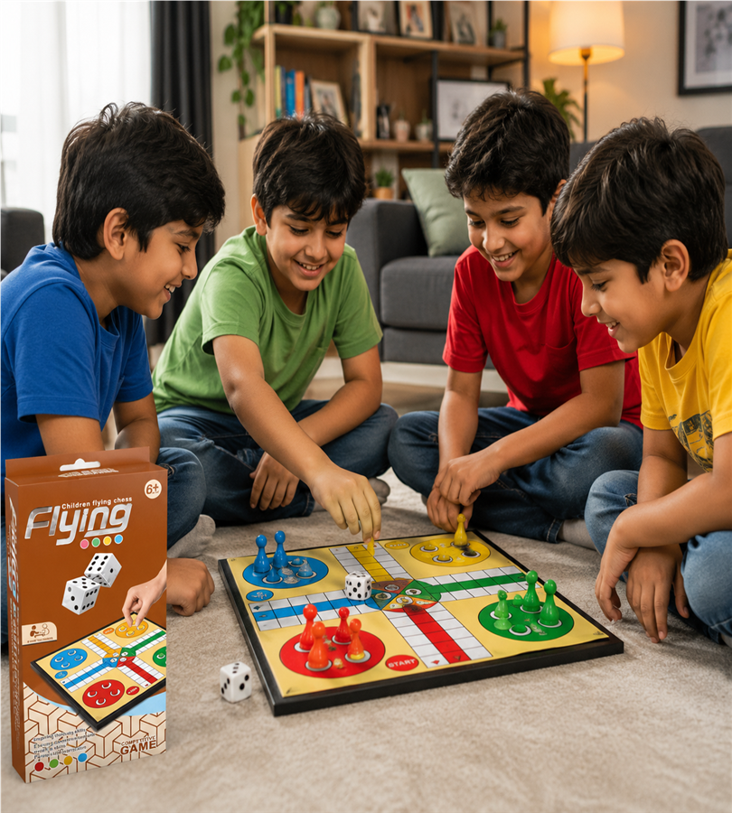 Children Flying LUDO- Competitive Board Game Educational Ludo Set for Kids