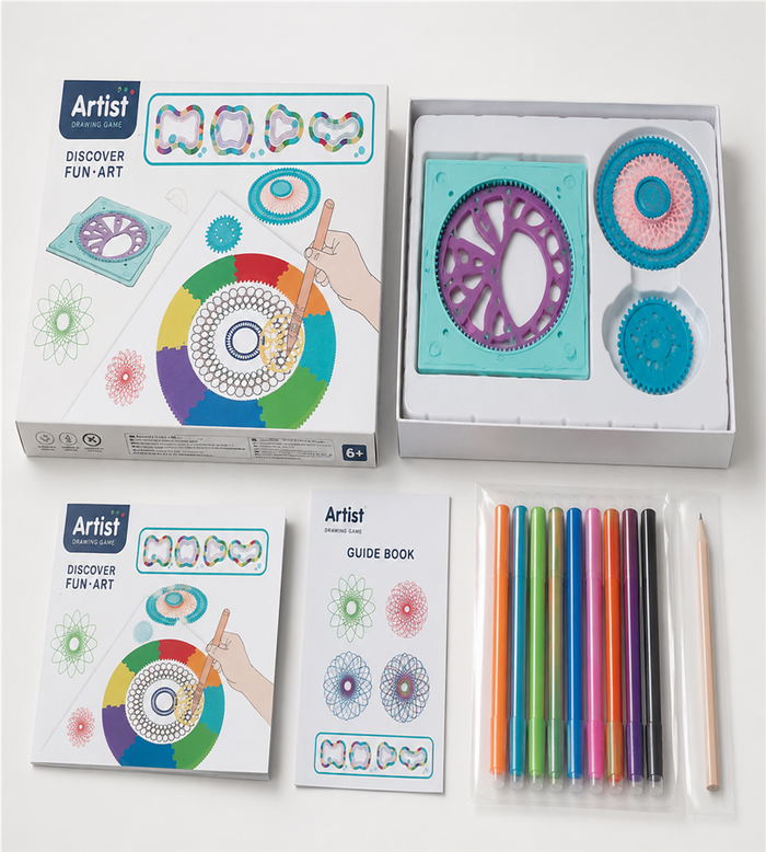 Artist Drawing Game - Discover Fun Art Spirograph Geometric Design and Drawing Kit for Kids