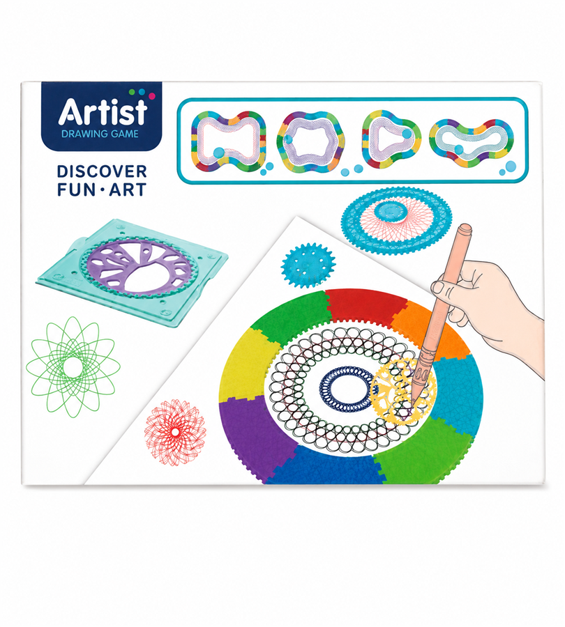 Artist Drawing Game - Discover Fun Art Spirograph Geometric Design and Drawing Kit for Kids