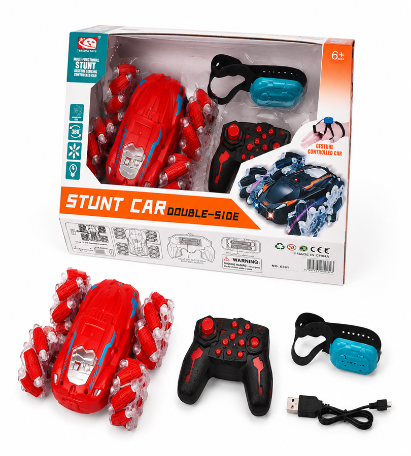 Multi-Functional Stunt Car Double-Side Gesture Sensing RC Remote Control Car with Watch Controller