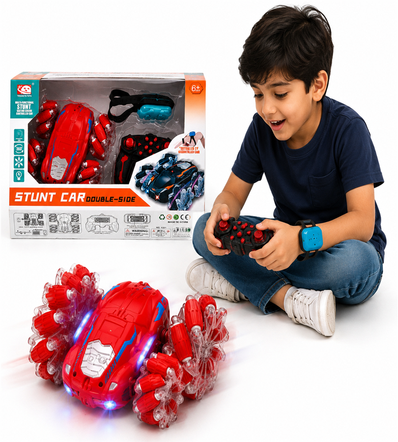 Multi-Functional Stunt Car Double-Side Gesture Sensing RC Remote Control Car with Watch Controller