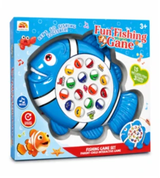 Xin Cheng Fun Fishing Game – Electric Rotating Board Game with Music and 15 Fish Pieces for Kids (3+ Years)
