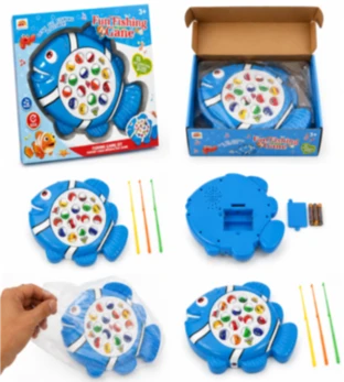 Xin Cheng Fun Fishing Game – Electric Rotating Board Game with Music and 15 Fish Pieces for Kids (3+ Years)