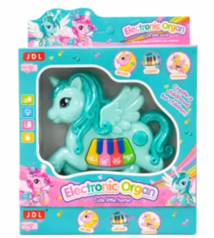 Cute Little Horse Electronic Organ - Unicorn Piano Musical Toy for Kids with Lights and Sound