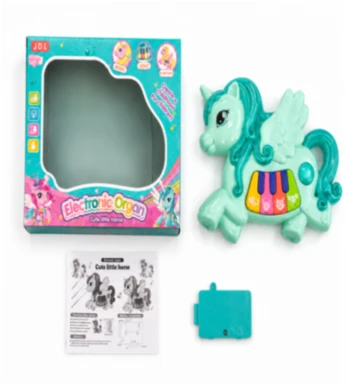 Cute Little Horse Electronic Organ - Unicorn Piano Musical Toy for Kids with Lights and Sound