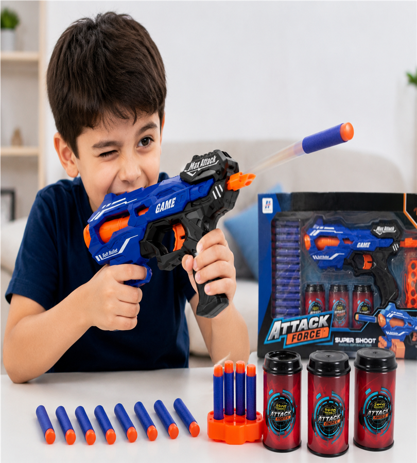 Attack Force Target Shooting Blaster Toy for Boys & Girls Age 8+
