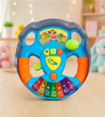 Musical Steering Wheel Toy - Interactive Driving Dashboard and Piano Learning Toy for Kids