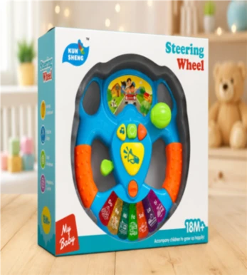 Musical Steering Wheel Toy - Interactive Driving Dashboard and Piano Learning Toy for Kids