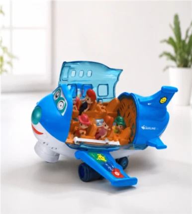 Kids Toy Airplane with Passenger Figures | Airliner Happy Fun Plane