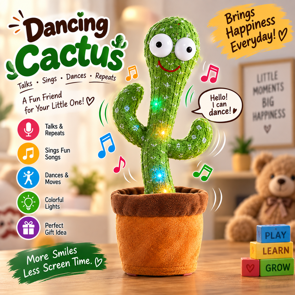 Dancing Talking Cactus Toy with USB Charge