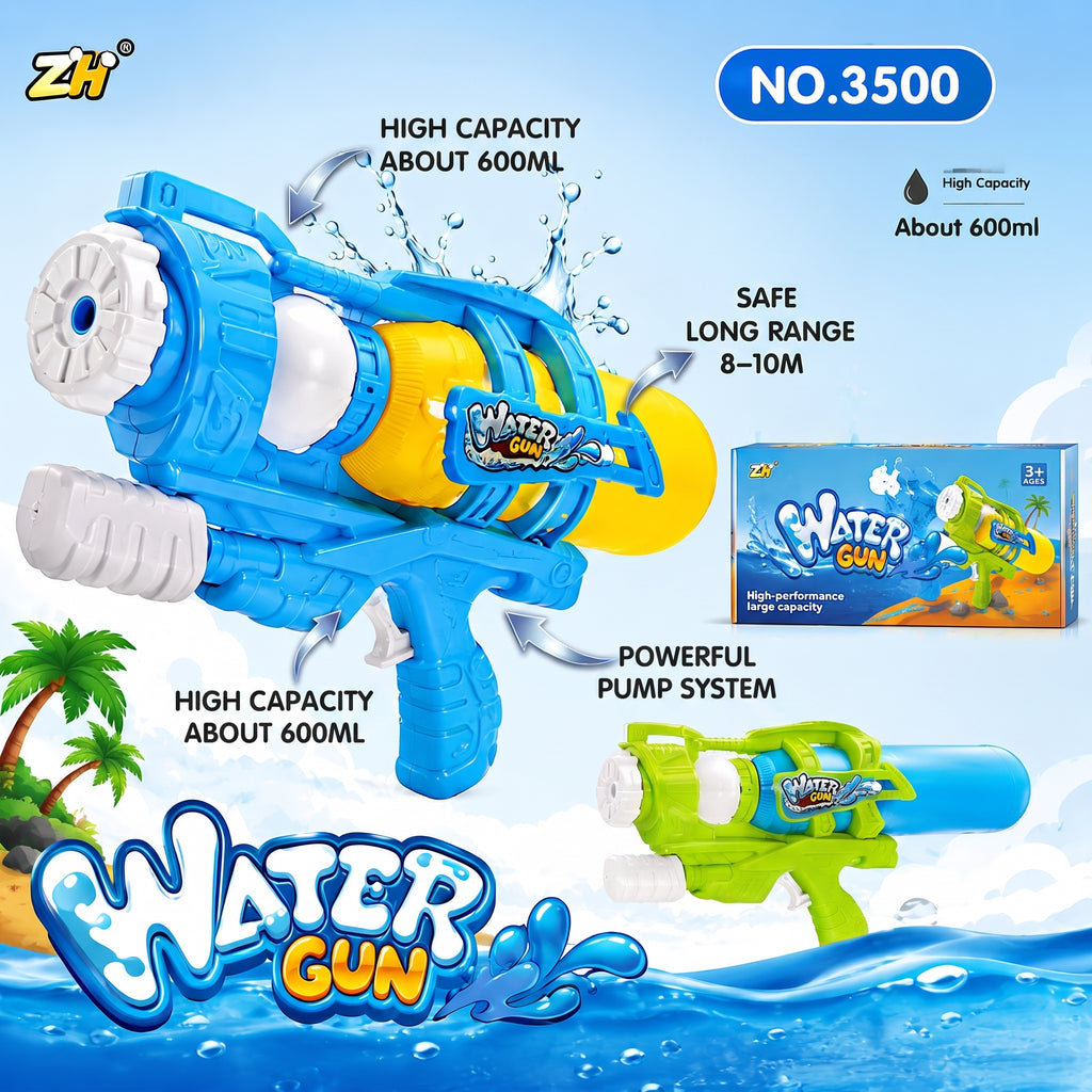 High-Performance Water Gun – 8–10M Long Range Water Blaster with 600ml Capacity, Safe ABS Plastic, and Powerful Pump System for Kids Age 3+