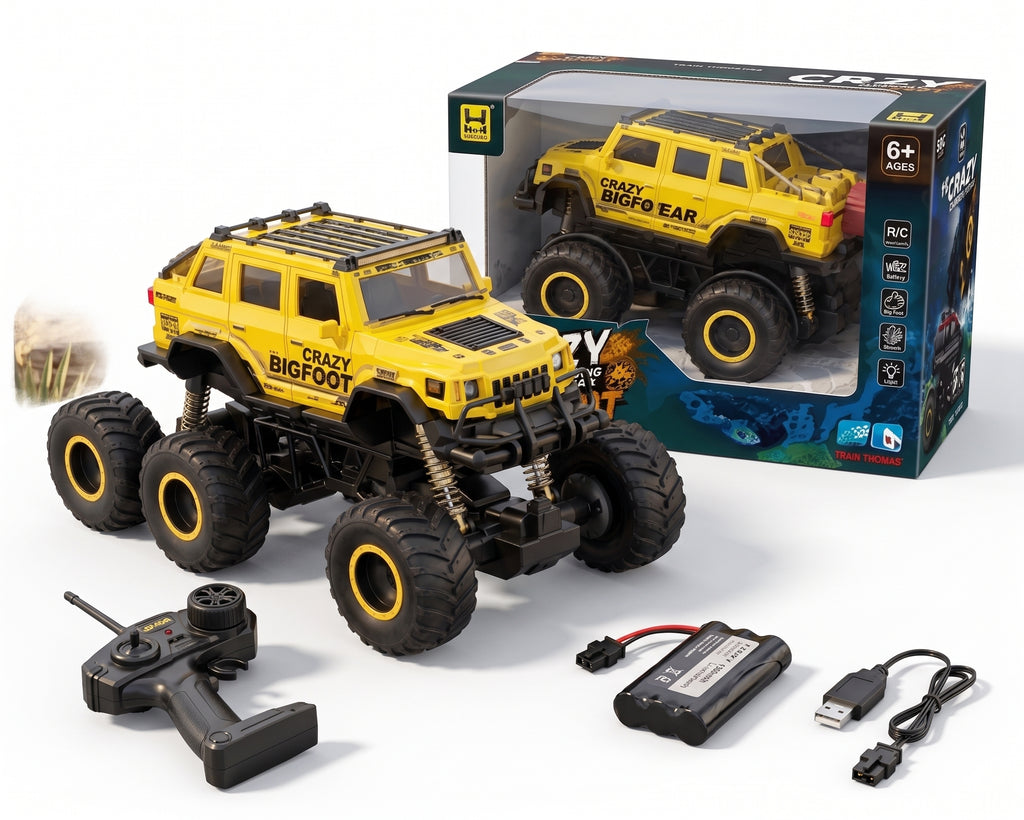Crazy Climbing Bigfoot RC Monster Truck – 2.4GHz Rechargeable Remote Control Car