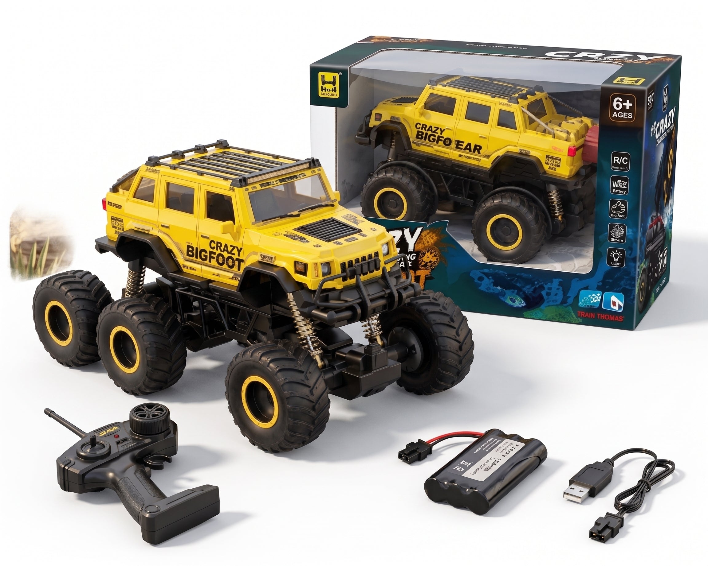 Crazy Climbing Bigfoot RC Monster Truck – 2.4GHz Rechargeable Remote Control Car