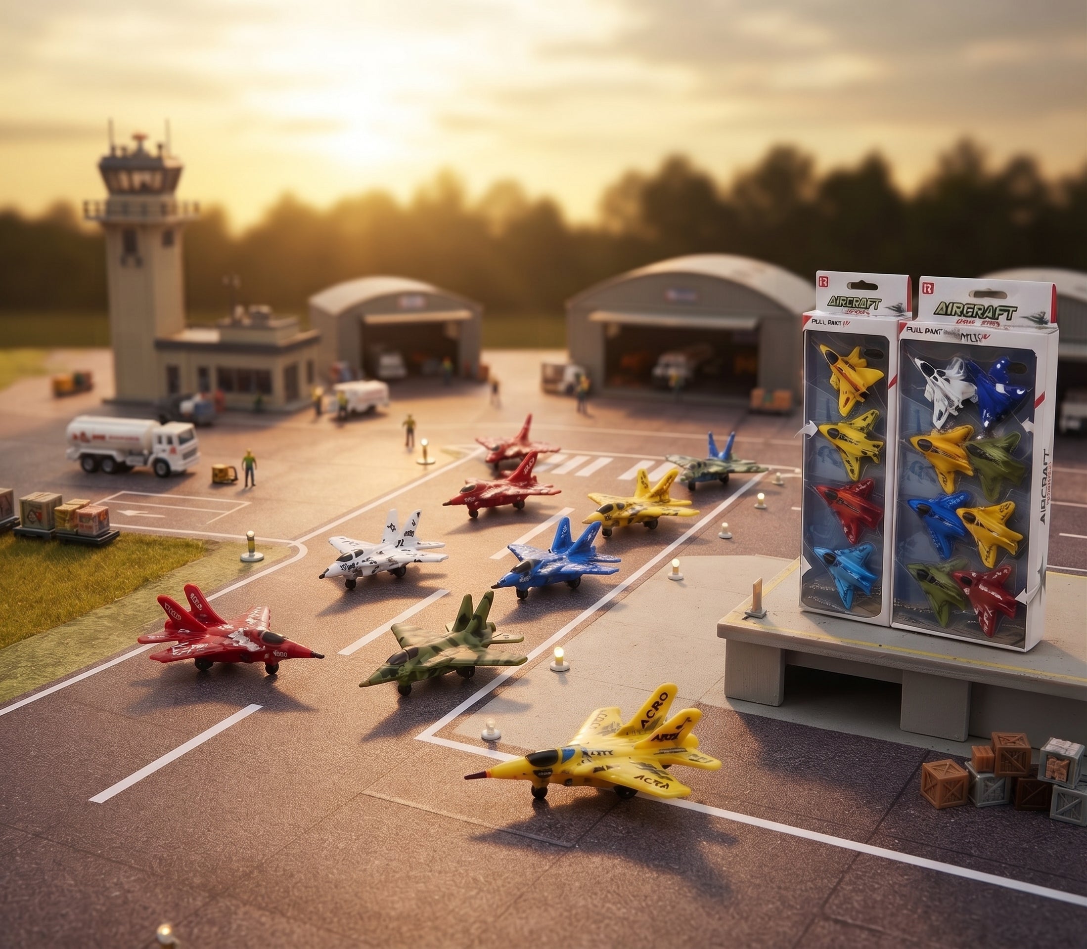 Pull Back Fighter Jet Toy Set – Colorful Aircraft Models for Kids