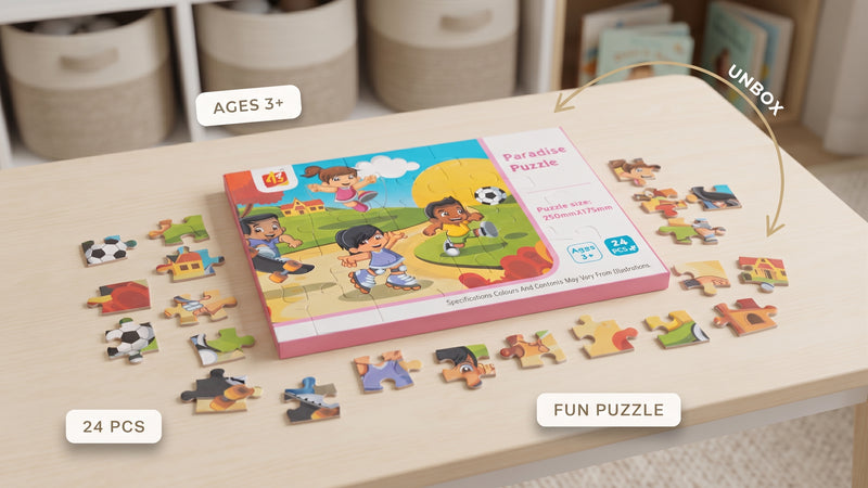 Paradise Puzzle for Kids — 24 Pieces Educational Outdoor Sports Learning Toy for Ages 3+ | Creative Kids Hub.pk