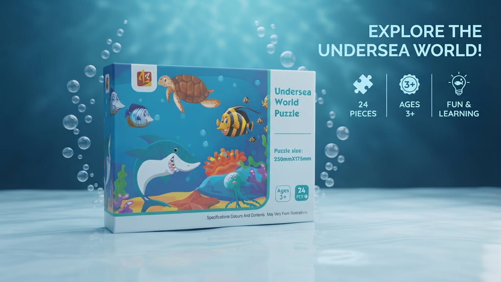 Undersea World Puzzle for Kids — 24 Pieces Educational Ocean Animal Learning Toy for Ages 3+ | Creative Kids Hub.pk