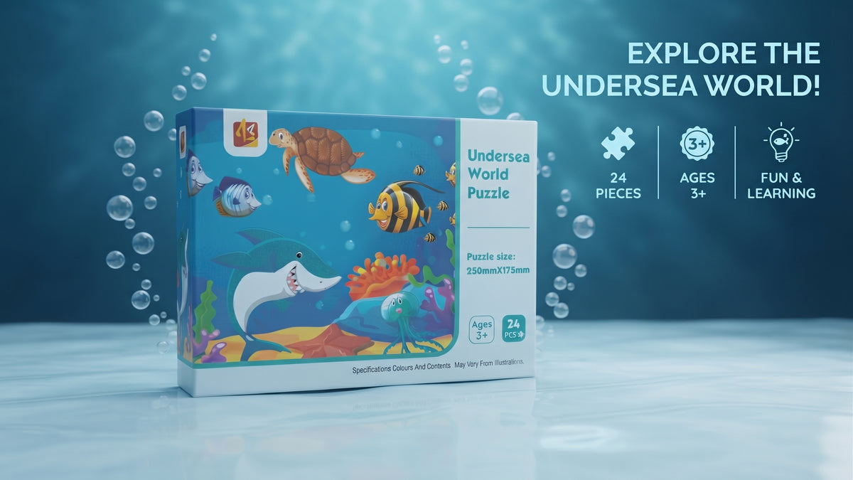 Undersea World Puzzle for Kids — 24 Pieces Educational Ocean Animal Learning Toy for Ages 3+ | Creative Kids Hub.pk