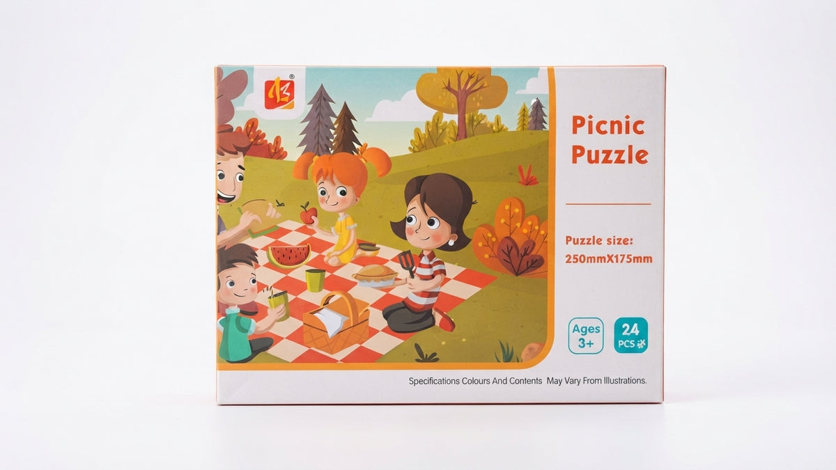 Picnic Puzzle for Kids — 24 Pieces Educational Learning & Problem-Solving Toy for Ages 3+ | Creative Kids Hub.pk