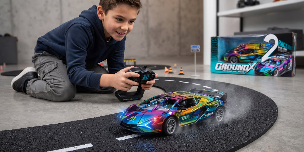 S3 GROUNDX 1:16 RC Racing Sports Car | 2.4GHz 4WD Remote Control Car with LED Lights