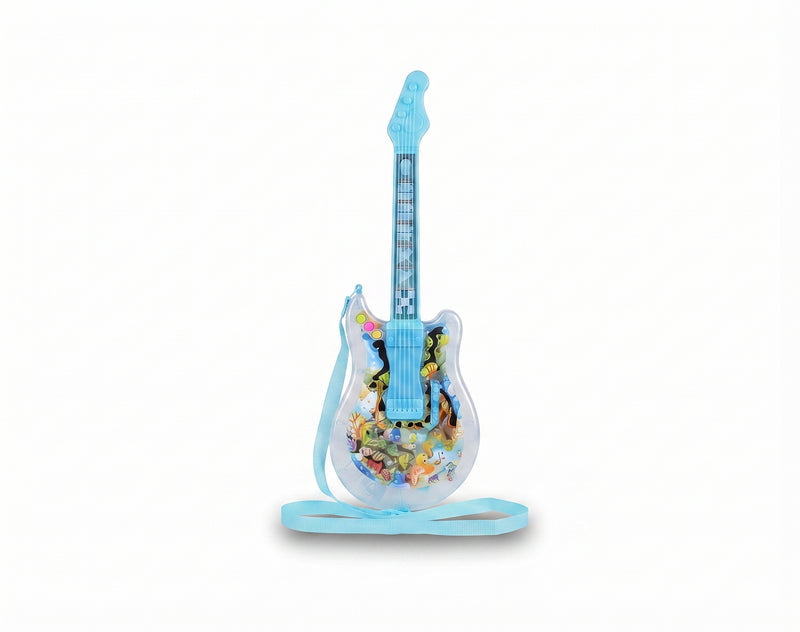 Kids Musical Guitar Toy – Transparent Underwater Design, Interactive Buttons, Strumming Details & Carry Strap for Boys and Girls