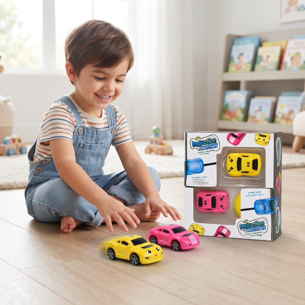 Induction Aircraft Toy Car Set – Interactive Moving Cars for Kids
