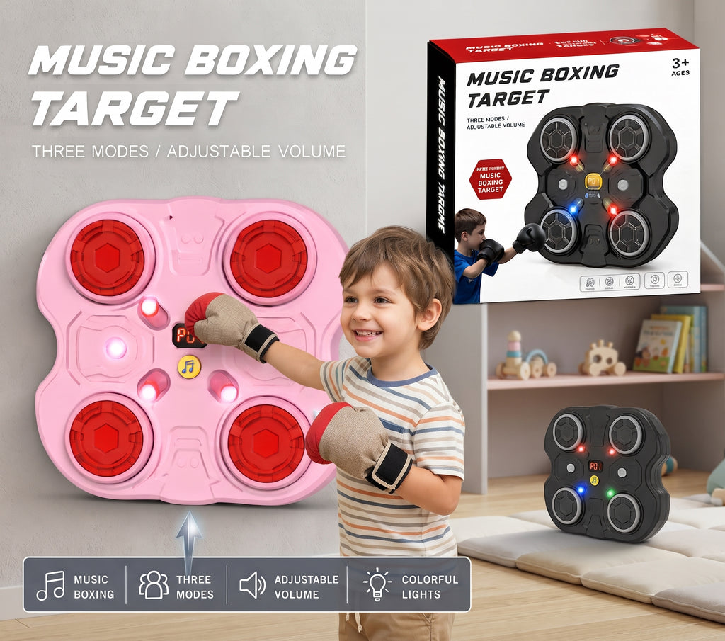 Music Boxing Target for Kids – Interactive LED Punching Machine with Music & Lights