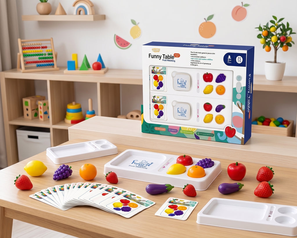 Funny Table Fruit Matching Game for Kids – 1–4 Players Educational Toy