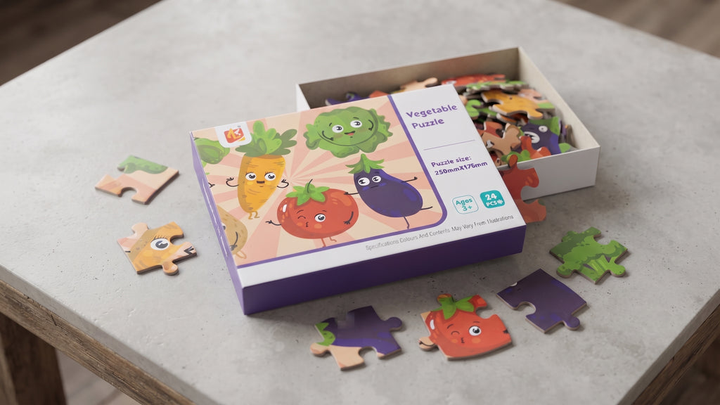 Vegetable Puzzle for Kids — 24 Pieces Educational Learning & Problem-Solving Toy for Ages 3+ | Creative Kids Hub.pk