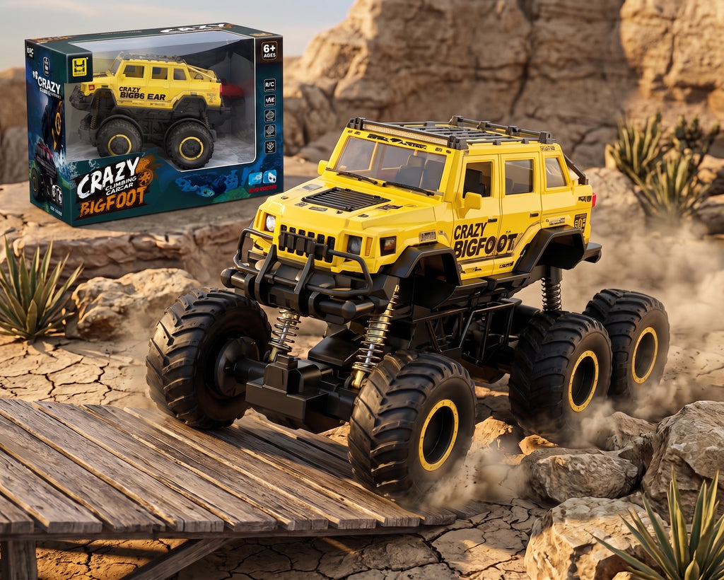 Crazy Climbing Bigfoot RC Monster Truck – 2.4GHz Rechargeable Remote Control Car